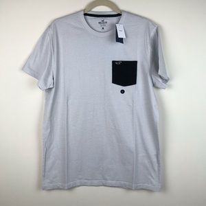 Hollister t-shirt (NWT) light gray pattern size: L